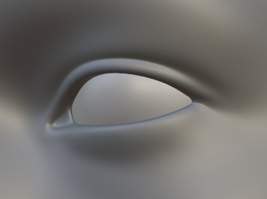 A 3D render of an eye.